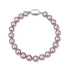 Purple Freshwater Pearl Bracelet, 6-9mm Silver - House Of Pearls Elegant Pearl Bracelet With 8mm Beads For Gifts, Classic Purple Round Bead Jewelry, Elegant Purple Pearl Necklace For Formal Occasions, Elegant Pink Bracelets With 8mm Beads, Elegant Purple Pearl Necklace, Elegant Purple Bracelets With 8mm Beads, Elegant Pearl Bracelet With 8mm Beads, Elegant Pink Pearl Bracelet, Pink Pearl Bracelet With Round Beads For Formal Occasions