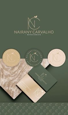 the logo and business cards are designed to look like marble