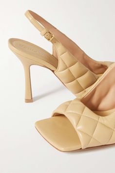 Bottega Veneta Sandals, Cobbled Streets, Bottega Veneta Shoes, Slingback Sandals, Slingback Sandal, Quilted Leather, Bag Set, Stiletto Heel, Bottega Veneta