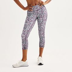 Perform at your best with these women's Tek Gear high-waisted capri leggings. Click on this WOMEN'S GUIDE to find the perfect fit and more! Perform at your best with these women's Tek Gear high-waisted capri leggings. Click on this WOMEN'S GUIDE to find the perfect fit and more! Moisture-wicking technology keeps you cool and dry Ultrastretch fabric moves with you 2-pocketFIT & SIZING 20 1/2-in. inseam High rise sits at the natural waistline Compressive fit Elastic waistbandFABRIC & CARE Polyeste 4-way Stretch Capri Leggings, Athleisure Capris For Pilates, Fitted Moisture-wicking Capris, Petite Size Chart, Womens Size Chart, Bottom Clothes, Capri Leggings, Petite Size, Polyester Spandex