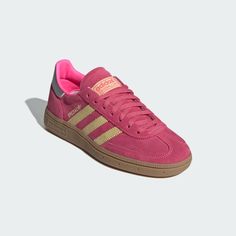 adidas Handball Spezial Shoes - Pink | Free Shipping with adiClub | adidas US Addias Shoes, Spezial Shoes, Light Pink Shoes, Adidas Handball Spezial, Adidas Handball, Bold Shoes, Handball Spezial, Adidas Sneakers Women, Adidas Shoes Women