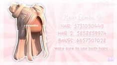 Blonde Hair Roblox, Best Friend Letters, Brookhaven Codes, Blocksburg Outfit Codes￼, Clothes Codes, Color Rubio, Roblox 3