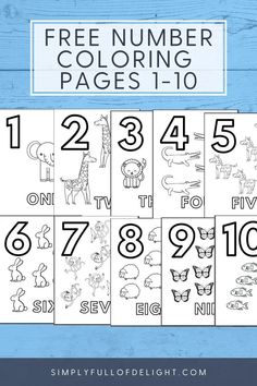 free printable numbers coloring pages for kids to color and learn how to use them