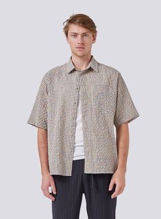 The Homie Shirt in Tokyo Plaid is designed to be your next trans-seasonal wardrobe staple constructed from 100% Linen. Layer it up over a tee or tank for a more casual look and button it up when the formalities kick in. Chest pocket Tortoise shell buttons Constructed from 100% Linen Spring Camp Collar T-shirt With Relaxed Fit, Cotton Short Sleeve Shirt With Camp Collar For Spring, Spring Cotton Short Sleeve Shirt With Camp Collar, Casual Shirttail Hem Top With Button Closure, Cotton Top With Spread Collar For Fall, Relaxed Fit Camp Collar T-shirt For Spring, Relaxed Fit Cotton Short Sleeve Shirt For Business Casual, Cotton Short Sleeve Shirt For Business Casual, Spring Cotton Camp Shirt With Button Closure