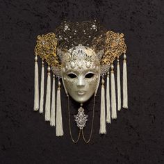 Venetian Mask for decoration and for to wear - Traditional and original papier-mache Venetian mask, handmade and decorated with metal insert, gold-leaf and glitters,enriched with Swarovski crystals. Dimension: All our masks are handmade papier-machè masks made in Venice. Our decorators use techniques typical of the Venetian tradition such as stucco, acrylics, gold and silver-leaf, macramè, passementerie, glitters and crequelè to offer you a wide range of original handmade masks and decorations T Red Masquerade Mask, Mens Masquerade Mask, Venetian Masquerade Masks, Carnival Of Venice, Venetian Masquerade, Gold Mask, Costume Masks, Venetian Mask