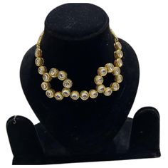 ABOUT JEWELRY We Present Kundan sttone Beads Choker Necklace Jewelry Set, Traditional choker, Wedding Necklace set.  Decoration with High Quality Kundan material. Stunning Party wear, Wedding Neck Piece , choker necklace  for Women. Gold Plated Pearl and beads Glass Studded Bridal Wedding Necklace jewelry for Brides and Bridesmaids. Our products are skin-friendly & with love to reach your heart. CONTENT & DIMENSION::- The package includes 1 choker Necklace,1 Pair Earrings. PACKAGING::- This hair Beads Choker Necklace, Earrings Packaging, Kundan Choker Necklace, Necklace For Women Gold, Kundan Jewellery Set, Set Decoration, Wedding Necklace Set, Beads Choker, Kundan Choker