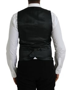 Gray wool formal dress waistcoat vest 100% Authentic Dolce & Gabbana Single breasted Adjustable back waist strap Full front button closure 82% Virgin Wool 18% Silk material Waistband made of 70% Viscose 30% Cupro Logo details Made in Italy Waistcoat Men, Dress Vest, Gilet Costume, Blazer And Skirt, Waist Strap, Dolce E Gabbana, Mens Vest, Guess Jeans, Wool Dress