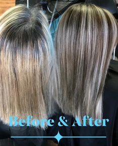 Hair by Marie Mae ❤️ Dark Brown Hair With Blonde Highlights, Fine Hair Cuts, Grey Hair Journey, Hair Highlights And Lowlights, Grey Blonde Hair, Gorgeous Gray Hair