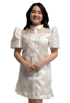 This elegant and premium barong dress is a perfect outfit for any event. Simply choose the size and order this beautiful creation. Made from high quality organza fabric - this item is the best selling short filipiniana dress. Order Now We have preset adjusted size chart for our Filipiniana dresses or you can use the virtual tailoring instructions below. This dress is a below-the-knee dress. Organza Filipiniana, Filipino Barong, Barong Dress, Filipiniana Dress, Eva Dress, Organza Top, Womens Wedding Dresses, Muslim Dress, Casual Wedding