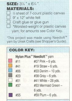 the instructions for how to use color keys