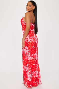 Available In Red/combo. Printed Maxi Dress Adjustable Spaghetti Straps V-Neckline Hidden Side Zipper Fully Lined No Stretch Disclaimer: Print Placement Will Vary Self/Lining: 100% Polyester Imported | Garden Party Chiffon Maxi Dress in Red size XS by Fashion Nova Chiffon Maxi, Chiffon Maxi Dress, Printed Maxi, Printed Maxi Dress, Garden Party, Side Zipper, Red Dress, Fashion Nova, Spaghetti Strap