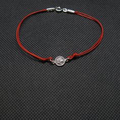 Sterling silver bracelet with red string - B000259R. Stamped 925. Approximate weight 1.3 grams. Length 18cm, if you need different length - just send me a message. Silver part dimensions 8x8mm (0.32x0.32 inches). Handmade Adjustable Red Sterling Silver Bracelet, Nickel-free Red Sterling Silver Bracelet, Red Sterling Silver Jewelry For Friendship, Red Minimalist Sterling Silver Bracelets, Sterling Silver Toe Rings, Red String, Sterling Silver Bracelet, Toe Rings, Chain Link Bracelet