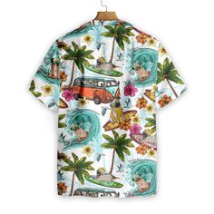 The best hawaiian shirts for men, hawaiian shirt for women and kids are available, designed just for you. Fabric: four-way stretch (95% polyester and 5% spandex) Regular fit Fabric Weight: 120 g/m². Care Instruction: Machine washes cold with similar colors, do not bleach, tumble dry low, do not iron, and do not dry clean. Reliable quality Refreshing and breathable, comfortable material, No DISCOLORATION after long washing. Hight Quality Fabric High quality fabric is soft and comfortable, and its prefect structure supports the fit of the outfit. Unisex & Perfect Gifts This product is crafted from a premium polyester and spandex blend, making it both comfortable and durable. Each panel is individually printed, cut and sewn to ensure a flawless graphic with no imperfections. And high definiti Hawaiian Cotton Camp Shirt With All Over Print, Hawaiian Printed Shirt For Vacation, Graphic Print Camp Collar Hawaiian Shirt For Beach Season, Green Printed Hawaiian Shirt For Beach Season, Multicolor Hawaiian T-shirt For Beach Season, Hawaiian Camp Shirt With Graphic Print For Vacation, Hawaiian Shirt For Beach Season, Cotton Tropical Hawaiian Shirt With All Over Print, Hawaiian Printed Camp Shirt For Beach Season