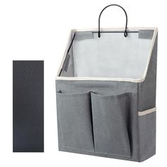 an over the door storage bag with two pockets on top and one pocket in the bottom