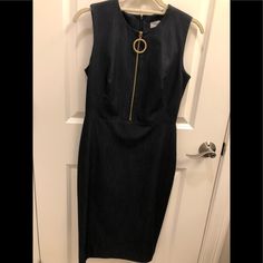 Beautiful Sheath Dress With Zippered Front. Brand New Condition. Dresses Beautiful, 4 Dresses, Klein Blue, Calvin Klein Dress, Calvin Klein Dresses, Womens Calvin Klein, Sheath Dress, Calvin Klein, Color Blue