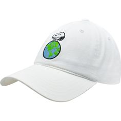 PRICES MAY VARY. SNOOPY BASEBALL HAT: Peanuts dad cap stylishly embroidered with Snoopy smiling on top of the Earth, and features "It's Good To Be Green" embroidered on the back of the hat; composed of recycled cotton material, this Snoopy hat is an excellent way to show love for the Earth ONE SIZE: Ball cap features a buckle on the back which can be easily adjustable to accommodate adult men and women's heads of all shapes and sizes 100% COTTON: Soft cap is composed of lightweight and durable r Snoopy Smiling, Snoopy Hat, Snoopy Baseball, Ways To Show Love, Dad Cap, Dad Caps, Peanuts Snoopy, Dad Hat, Baseball Hat