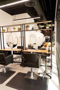 the salon is clean and ready to be used for hairdresser's work