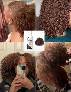 Afro Hair Dye, Adore Hair Dye, Mocha Color Hair, Mocha Hair, Cabello Afro Natural, Brown Hair Dye, Quick Natural Hair Styles, Dyed Hair Inspiration, Dyed Natural Hair