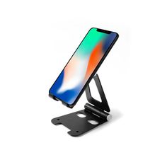 an iphone is sitting on top of a phone holder with the base attached to it