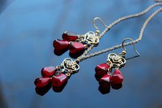 Pomegranate seeds earrings Handmade high quality earrings Red Chandelier Earrings As Gift, Elegant Red Pendant Earrings, Wire Wrapped Chandelier Drop Earrings For Gift, Wire Wrapped Drop Chandelier Earrings As Gift, Wire Wrapped Metal Chandelier Earrings For Gift, Red Garnet Wire Wrapped Earrings, Red Nickel-free Chandelier Earrings As Gift, Garnet Drop Earrings As Gift, Handmade Elegant Garnet Earrings