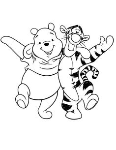 winnie the pooh and tigger from winnie the pooh coloring pages for kids