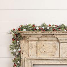 <p>Add a fun holiday touch to any room with our <strong>Festive Farmhouse Holiday Ball Garland</strong>. This garland of greenery is six feet in length and features red and white balls that give it a traditional seasonal look. You can drape this Christmas garland from your mantel or arrange it on your table as part of your centerpiece display.</p> Holiday Mantel, Ornament Garland, Ball Garland, Farmhouse Holiday, Greenery Garland, Holiday Music, Antique Farmhouse, Wall Gallery, Ball Ornaments