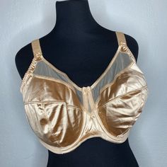 Goddess Keira Satin Bra #Gd6090nue W/ Banded Underwire Us Size 44i Nude New With Tags Elegant Fitted Gold Bra, Vintage Girdle, Bra Hacks, Satin Bra, Pretty Lingerie, Nude Color, Women's Intimates, Lingerie, Satin