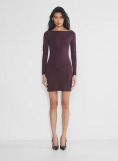 CONTOUR COLLIDE DRESS | Aritzia 2023 Wishlist, Feel Nothing, Soft Layers, Nothing More, Boat Neckline, Crop Tshirt, Sweater And Shorts, Bike Shorts, Second Skin