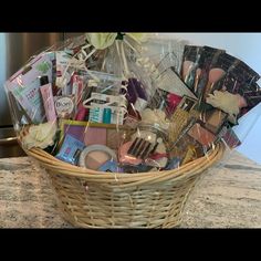 An Assortment Of Facial Care And Make And Other Self Care And Pampering Goodies. All Baskets Are Made To Order. Items And Brands My Vary. Baskets May Look Slightly Different From Shown But, As Beautiful As Shown. Mac Pro Longwear Foundation, Makeup Gifts Basket, Makeup Basket, Dior Eyeshadow, Lancome Eyeshadow, Instantly Ageless, Mac Studio Fix Fluid, Velour Lashes, Raffle Baskets