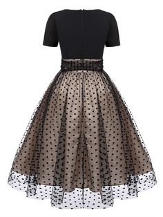 Black 1950s Polka Dot Swing Dress – Retro Stage - Chic Vintage Dresses and Accessories 1950s Style A-line Polka Dot Dress, 1950s Style Polka Dot Party Dresses, Polka Dot 1950s Style Party Dress, 1950s Style Polka Dot Knee-length Dress, Black Vintage Fit And Flare Dress, 1950s Style Black Knee-length Dress, Fitted Polka Dot Dress In 1950s Style, Fitted 1950s Style Polka Dot Dress, Retro Polka Dot Dress For Evening