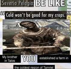 a poster with an image of a man holding a baseball bat in front of the caption reads, severo pedidio be like? cold won't be good for my crops