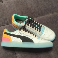 Brand New, Never Worn. No Box. Make An Offer If Interested Puma Ralph Sampson, Ralph Sampson, Puma Blue, Shoes Puma, Colorful Shoes, Puma Shoes, Pumas Shoes, Mens Shoes Sneakers, Blue White