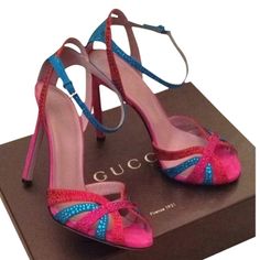 100% Authentic Guaranteed Gucci 4.5" Inches Sandal With Rhinestones 353763 Ca1n0 Made In Italy Brand New With Original Gucci Dust Bag/Box. Multicolor Embellished Heels For Formal Occasions, Multicolor Embellished Evening Sandals, Embellished Multicolor Evening Sandals, Evening Multicolor Embellished Sandals, Luxury Multicolor Sandals For Party, Glamorous Gucci Evening Sandals, Luxury Multicolor Party Sandals, Elegant Multicolor Embellished Sandals, Elegant Embellished Multicolor Sandals