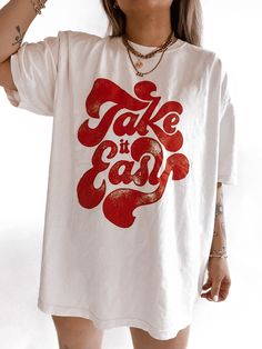 Take It Easy Bohemian Retro Vintage Tee Shirt Boho Tshirt Design, Vintage Tshirt Design, Minimal Shirt Design, Vintage Tee Shirt, Design Dragon, Merch Ideas, Vintage Tee Shirts, Photo Edits