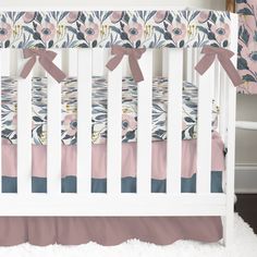 Moody Floral Ruffled Crib Bedding Crib Bedding Modified Tot Moody Floral Nursery, Vintage Truck Nursery, Boho Crib Bedding, Elephant Crib Bedding, Boho Crib, Girl Nursery Crib, Ruffle Crib Skirt, Floral Crib Bedding, Floral Crib Sheet