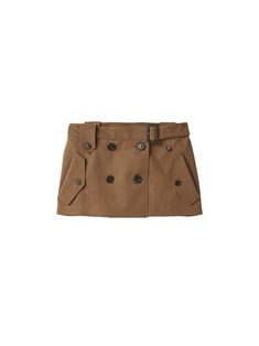 Miu Miu's Gabardine Cargo Miniskirt takes inspiration from the utility world and is detailed with a buckled belt and statement buttons. It has a sleek, structured design and is fully lined for a comfortable yet chic finish. [tab] Composition: 100% Wool Size and Fit: Runs True to Size Care Instructions: Dry Clean Only Origin: Made in Italy SKU: MIU49P124 Questions about size, fit, or how to style? The KZ team is here to help you look and feel your best! Chat with our stylists via the icon below. Miumiu Skirt, Structured Design, Structure Design, How To Style, Miu Miu, Care Instructions, Mini Skirts, Dry Clean, Sleek