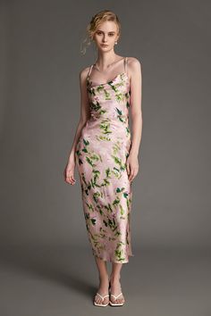 Add a luxe feel to your occasion look with this dreamy dress. It features pink satin fabric with contrasting floral print, a strappy back and cowl neck. Team with strappy heels and a pendant for a feminine feel. No Stretch Medium Weight Regular Fit Fabric: 100% PolyesterModel is 175cm/5'8" tall, 82cm/32" bust, 60cm/24" waist and 89cm/35" hip and wears a size S. Care Instruction: Machine Wash at or below 30°C, Do not bleach, Line dry in shade, Iron cool (max 110â„?, Dry clean, tetrachloroethylene(PCE) only.Please note: The images represent actual product though color of the image and product may slightly differ.This item will be shipped within 10 business days. SKU: W2202BB1916PKSSKU: ${data.sku} Elegant Midi Dress With Spaghetti Straps And Floral Print, Satin Dresses With Spaghetti Straps For Brunch, Bias-cut Midi Dress For Spring Night Out, Pink Bias Cut Midi Dress, Pink Satin Midi Dress With Bias Cut, Pink Satin Spaghetti Strap Dress For Date Night, Pink Satin Dress With Spaghetti Straps For Date Night, Pink Satin Bias-cut Midi Dress, Pink Silk Slip Dress For Party