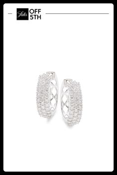 Exclusively At Saks Off Fifth. Sparkling Pavédiamonds Enliven These Fashionable Huggie Hoop Earrings. Diamonds, 1.0 Tcw 14k White Gold Hinge Back Made In Usa Size Drop, About 0.5" Click Here For A Guide To Jewelry & Watches. Center Core - Jewelry Trunk > Saks Off 5th. Saks Fifth Avenue. White Diamond Small Hoop Earrings, Small White Diamond Hoop Earrings, White Hoop Diamond Earrings With Single Cut, White Diamond Huggie Earrings With Accents, White Diamond Huggie Earrings, Fine Jewelry, Luxury White Hoop Earrings With Brilliant Cut, Luxury White Brilliant Cut Hoop Earrings, White Small Hoop Diamond Earrings Fine Jewelry, White Pave Hoop Earrings For Wedding