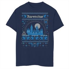 He'll love showing off his favorite franchise with this boys' Harry Potter Christmas Ravenclaw Ugly Sweater Graphic Tee. Crewneck Short sleevesFABRIC & CARE Cotton Machine wash Imported He'll love showing off his favorite franchise with this boys' Harry Potter Christmas Ravenclaw Ugly Sweater Graphic Tee. Harry Potter He'll love showing off his favorite franchise with this boys' Harry Potter Christmas Ravenclaw Ugly Sweater Graphic Tee. Size: Medium. Color: Navy. Gender: male. Age Group: kid