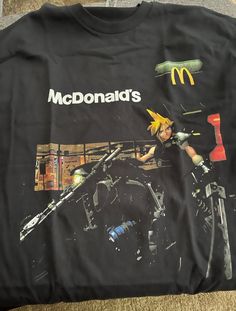 McDonald  s Final Fantasy Kai Cloud Strife Maccas Run Tee Shirt Outfit  Shirt Outfit Idea Easy 30 day return policy