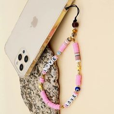 Evil Eye Wristlet Phone Strap Trendy Pink Wristlet With Wrist Strap, Trendy Adjustable Rectangular Wristlet, Adjustable Pink Wristlet With Wrist Strap, Trendy Multicolor Wristlet With Wrist Strap, Pentagram Accessories, Greek Evil Eye, Strap Phone, Phone Chain, Phone Strap