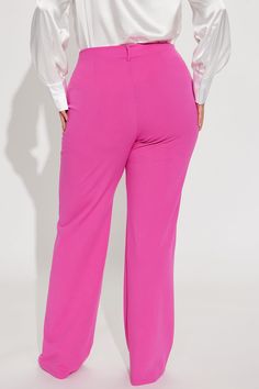 Available In Fuchsia And Black. Trouser Pant High Rise Button & Zip Closure Wide Leg Pintuck Front Stretch 95% Polyester 5% Spandex Imported | Heidi Wide Leg Trouser Pant in Fuchsia size Medium by Fashion Nova Pin Tucks, Trouser Pants, Fashion Nova, Wide Leg, High Rise, Trousers, Size Medium, Spandex, Size Small