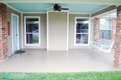 the front porch is clean and ready for us to use