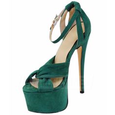 Women's Leatherette, Ankle Strap Heels Sandals Popular Shoes for Sale #feeltimes #fashionable #womenshoes Green High Heel Sandals For Evening, Green Open Heel Sandals For Night Out, Green Ankle Strap Heels For Night Out, Green Sandals With Heel Strap For Night Out, Green Platform Heels With Ankle Strap, Elegant Green Platform Sandals, Green Sandals With Wrapped Heel For Night Out, Green Platform Sandals For Party, Green High Heel Shoes With Heel Loop