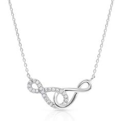 Montana Silversmiths Infinity Times Infinity Necklace Infinity Necklace With Diamond Accents, Infinity Times Infinity, Infinity Design, Infinity Necklace, Tractor Supply, Infinity Symbol, Clear Stone, Silver Plated Necklace, Accessories Jewelry Necklace