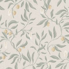 S10191 Vinnie sage green, Villa Dalar�š II by Sandberg Wallpaper Beige Bank, Swedish Wallpaper, Painted Branches, Lychee Fruit, Kitchen Aesthetics, Sage Green Wallpaper, Sandberg Wallpaper, Drops Patterns, Modern Victorian