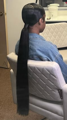 Slick Ponytail Hairstyles, Slick Ponytail Weave, Sleek Ponytail Black Women, Clean Girl Look, Hair Tricks