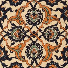 Persian Tile IX Poster Print - Unknown-VARPDX88751Z Image 1 Persian Art Pattern, Ancient Persian, Deco Pattern, Persian Art, Art Deco Pattern, Persian Pattern, Stock Paper, Fine Arts Posters, Paper Stock