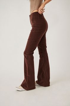 Rent Jayde Corduroy Flare Pants from Nuuly. Pick 6 items for $98/month. Free shipping + returns. Corduroy Pants Outfit, Corduroy Flare Pants, Summer Pants Outfits, French Roast, Shorts With Tights, Flared Jeans, Bottom Clothes, Corduroy Pants, Aesthetic Outfits