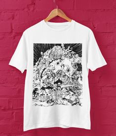 This Akira Anime Movie T-shirt is sure to impress and please your friends and family!  Bella Canvas 3001 (Retail Fit Tee) - Our great t-shirt is made of 100% Cotton jersey (Airlume combed and ringspan) - Soft cotton and quality print - High-quality and Lightweight - Retail fit (Unisex), Runs true to size Bella Canvas 3010 (Oversized Boxy Tee) - 100% airlume combed and ring-spun cotton - Medium fabric (6.0 oz/yd² (170 g/m - Relaxed fit (Unisex) - 3001 is very soft and lightweight and the length goes a little longer than 3010. 3010 is heavyweight and not as soft as 3001 but still feels very comfortable and thicker than 3001. - This graphic is printed on top quality cotton t-shirt using high performance Direct to Garment (DTG) printing technology to ensure a long lasting image. SHIPPING We ai White Cotton T-shirt With Custom Artwork, White Cotton Shirt With Custom Artwork, Graphic Tee With Custom Artwork And Relaxed Fit, Graphic Tee Tops With Custom Artwork For Fans, Relaxed Fit Graphic Tee With Custom Artwork, Custom Artwork Graphic Tee With Short Sleeves, Graphic Tee With Custom Artwork And Short Sleeves, Fan Merchandise Custom Artwork Short Sleeve T-shirt, Fan Merchandise T-shirt With Custom Artwork